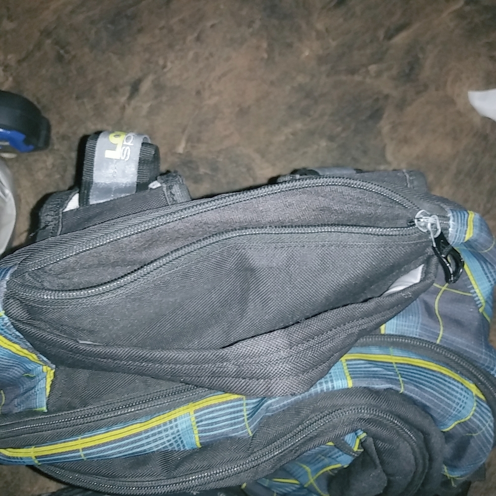 Adidas Black Green Plaid Large Backpack - Picture 11 of 11